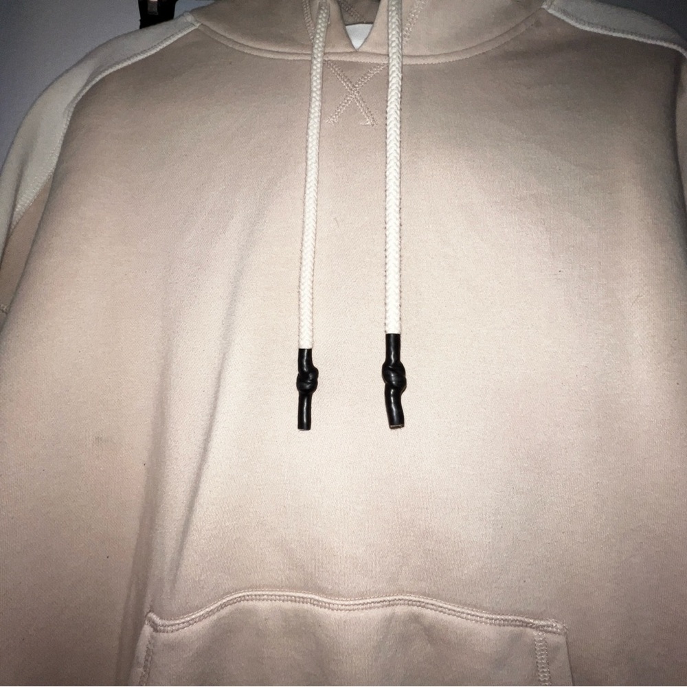 H&M L.O.G.G beige Hoodie with White shoulder lining